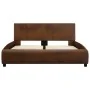 Estructura de cama de cuero sintético marrón 120x200 cm de vidaXL, Camas y somieres - Ref: Foro24-285476, Precio: 146,72 €, D...