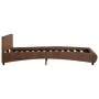 Estructura de cama de cuero sintético marrón 120x200 cm de vidaXL, Camas y somieres - Ref: Foro24-285476, Precio: 146,72 €, D...