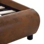 Estructura de cama de cuero sintético marrón 120x200 cm de vidaXL, Camas y somieres - Ref: Foro24-285476, Precio: 146,72 €, D...
