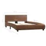 Estructura de cama de cuero sintético marrón 120x200 cm de vidaXL, Camas y somieres - Ref: Foro24-285476, Precio: 146,72 €, D...