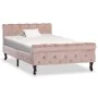 Pink velvet bed frame 100x200 cm by vidaXL, Beds and slatted bases - Ref: Foro24-288565, Price: 253,07 €, Discount: %