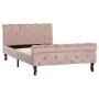 Pink velvet bed frame 100x200 cm by vidaXL, Beds and slatted bases - Ref: Foro24-288565, Price: 253,07 €, Discount: %