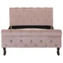 Pink velvet bed frame 100x200 cm by vidaXL, Beds and slatted bases - Ref: Foro24-288565, Price: 253,07 €, Discount: %