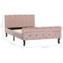 Pink velvet bed frame 100x200 cm by vidaXL, Beds and slatted bases - Ref: Foro24-288565, Price: 253,07 €, Discount: %