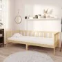 Sofa bed with solid pine wood mattress 90x200 cm by vidaXL, Beds and slatted bases - Ref: Foro24-3083604, Price: 197,42 €, Di...