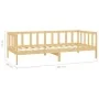 Sofá cama con colchón madera de pino maciza 90x200 cm de vidaXL, Camas y somieres - Ref: Foro24-3083604, Precio: 202,86 €, De...