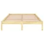 Doppelbettgestell aus Massivholz 135x190 cm von vidaXL, Betten und Lattenroste - Ref: Foro24-809992, Preis: 94,27 €, Rabatt: %