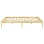 Doppelbettgestell aus Massivholz 135x190 cm von vidaXL, Betten und Lattenroste - Ref: Foro24-809992, Preis: 94,27 €, Rabatt: %