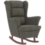 Rocking chair with wooden legs and dark gray velvet stool by vidaXL, Rocking chairs - Ref: Foro24-3121231, Price: 287,67 €, D...
