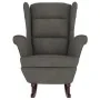 Rocking chair with wooden legs and dark gray velvet stool by vidaXL, Rocking chairs - Ref: Foro24-3121231, Price: 287,67 €, D...
