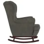 Rocking chair with wooden legs and dark gray velvet stool by vidaXL, Rocking chairs - Ref: Foro24-3121231, Price: 287,67 €, D...