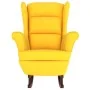 Sillón mecedora patas madera y taburete terciopelo amarillo de vidaXL, Mecedoras - Ref: Foro24-3121237, Precio: 255,30 €, Des...