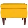 Sillón mecedora patas madera y taburete terciopelo amarillo de vidaXL, Mecedoras - Ref: Foro24-3121237, Precio: 255,30 €, Des...