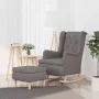 Sessel mit Schaukelfüßen und hellgrauem Stoffhocker von vidaXL, Sessel - Ref: Foro24-3121272, Preis: 267,85 €, Rabatt: %