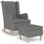 Sessel mit Schaukelfüßen und hellgrauem Stoffhocker von vidaXL, Sessel - Ref: Foro24-3121272, Preis: 267,85 €, Rabatt: %