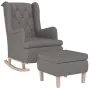 Sessel mit Schaukelfüßen und hellgrauem Stoffhocker von vidaXL, Sessel - Ref: Foro24-3121272, Preis: 267,85 €, Rabatt: %