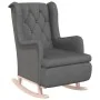 Sessel mit Schaukelfüßen und hellgrauem Stoffhocker von vidaXL, Sessel - Ref: Foro24-3121272, Preis: 267,85 €, Rabatt: %