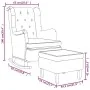 Sessel mit Schaukelfüßen und hellgrauem Stoffhocker von vidaXL, Sessel - Ref: Foro24-3121272, Preis: 267,85 €, Rabatt: %