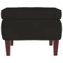 Sillón mecedora patas madera y taburete terciopelo negro de vidaXL, Mecedoras - Ref: Foro24-3121236, Precio: 279,46 €, Descue...