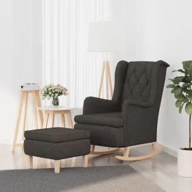 Sessel mit Schaukelbeinen und dunkelgrauem Stoffhocker von vidaXL, Sessel - Ref: Foro24-3121273, Preis: 265,16 €, Rabatt: %