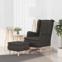 Armchair with rocking legs and dark gray fabric stool by vidaXL, Armchairs - Ref: Foro24-3121273, Price: 265,26 €, Discount: %