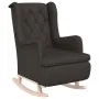 Armchair with rocking legs and dark gray fabric stool by vidaXL, Armchairs - Ref: Foro24-3121273, Price: 265,26 €, Discount: %