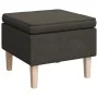 Sillón con patas mecedoras y taburete de tela gris oscuro de vidaXL, Sillones - Ref: Foro24-3121273, Precio: 265,26 €, Descue...