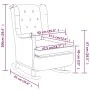 Armchair with rocking legs and dark gray fabric stool by vidaXL, Armchairs - Ref: Foro24-3121273, Price: 265,26 €, Discount: %
