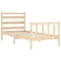 Estructura de cama con cabecero madera maciza 90x200 cm de vidaXL, Camas y somieres - Ref: Foro24-3192021, Precio: 86,26 €, D...