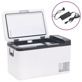 Refrigerator with handle and adapter PP and PE black and white 25 L by vidaXL, Refrigerators - Ref: Foro24-3154634, Price: 42...