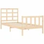 Bettgestell mit Massivholzkopfteil 90x200 cm von vidaXL, Betten und Lattenroste - Ref: Foro24-3192086, Preis: 86,45 €, Rabatt: %
