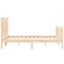 Bed frame with solid wood headboard 120x200 cm by vidaXL, Beds and slatted bases - Ref: Foro24-3192161, Price: 121,86 €, Disc...