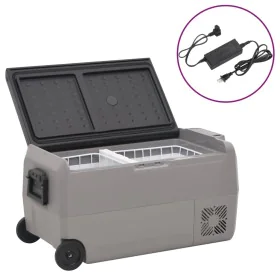 Fridge with wheels and adapter PP and PE black and gray 50 L by vidaXL, Refrigerators - Ref: Foro24-3154639, Price: 428,90 €,...