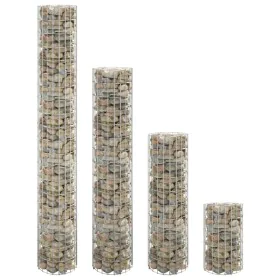 Circular gabion bed 4 pieces Ø30x50/100/150/200 cm by vidaXL, Pots and planters - Ref: Foro24-152023, Price: 63,23 €, Discoun...