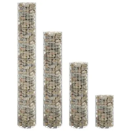 Circular gabion bed 4 pieces Ø30x50/100/150/200 cm by vidaXL, Pots and planters - Ref: Foro24-152023, Price: 63,23 €, Discoun...