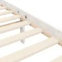 White solid wood bed frame with headboard 140x200 cm by vidaXL, Beds and slatted bases - Ref: Foro24-3192232, Price: 136,62 €...