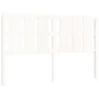 Weißer Massivholzbettrahmen mit Kopfteil 160x200 cm von vidaXL, Betten und Lattenroste - Ref: Foro24-3192242, Preis: 153,59 €...