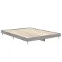 Sonoma-grauer Holzwerkstoff-Bettrahmen 140 x 190 cm von vidaXL, Betten und Lattenroste - Ref: Foro24-832283, Preis: 118,54 €,...