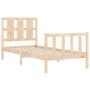 Estructura de cama con cabecero madera maciza 90x200 cm de vidaXL, Camas y somieres - Ref: Foro24-3192216, Precio: 96,15 €, D...