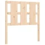 Bed frame with solid wood headboard 90x200 cm by vidaXL, Beds and slatted bases - Ref: Foro24-3192216, Price: 96,15 €, Discou...
