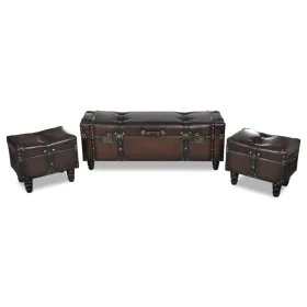 Brown 3-piece storage bench set by vidaXL, Benches for halls and storage - Ref: Foro24-240551, Price: 263,19 €, Discount: %
