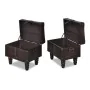 Brown 3-piece storage bench set by vidaXL, Benches for halls and storage - Ref: Foro24-240551, Price: 263,19 €, Discount: %