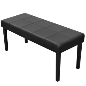 Black High Quality Artificial Leather Bench by vidaXL, Benches for halls and storage - Ref: Foro24-241104, Price: 87,20 €, Di...