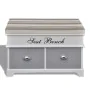 Wooden storage bench with a gray cushion and drawers. by vidaXL, Benches for halls and storage - Ref: Foro24-240802, Price: 1...