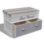 Wooden storage bench with a gray cushion and drawers. by vidaXL, Benches for halls and storage - Ref: Foro24-240802, Price: 1...
