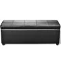 Long Black Wooden Storage Bench by vidaXL, Benches for halls and storage - Ref: Foro24-241063, Price: 154,40 €, Discount: %