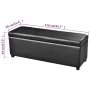 Long Black Wooden Storage Bench by vidaXL, Benches for halls and storage - Ref: Foro24-241063, Price: 154,40 €, Discount: %