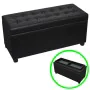 Kunstleder-Schwarzer Aufbewahrungshocker von vidaXL, Bänke für Hallen und Lager - Ref: Foro24-242407, Preis: 103,39 €, Rabatt: %