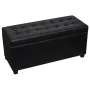 Kunstleder-Schwarzer Aufbewahrungshocker von vidaXL, Bänke für Hallen und Lager - Ref: Foro24-242407, Preis: 103,39 €, Rabatt: %