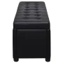 Kunstleder-Schwarzer Aufbewahrungshocker von vidaXL, Bänke für Hallen und Lager - Ref: Foro24-242407, Preis: 103,39 €, Rabatt: %